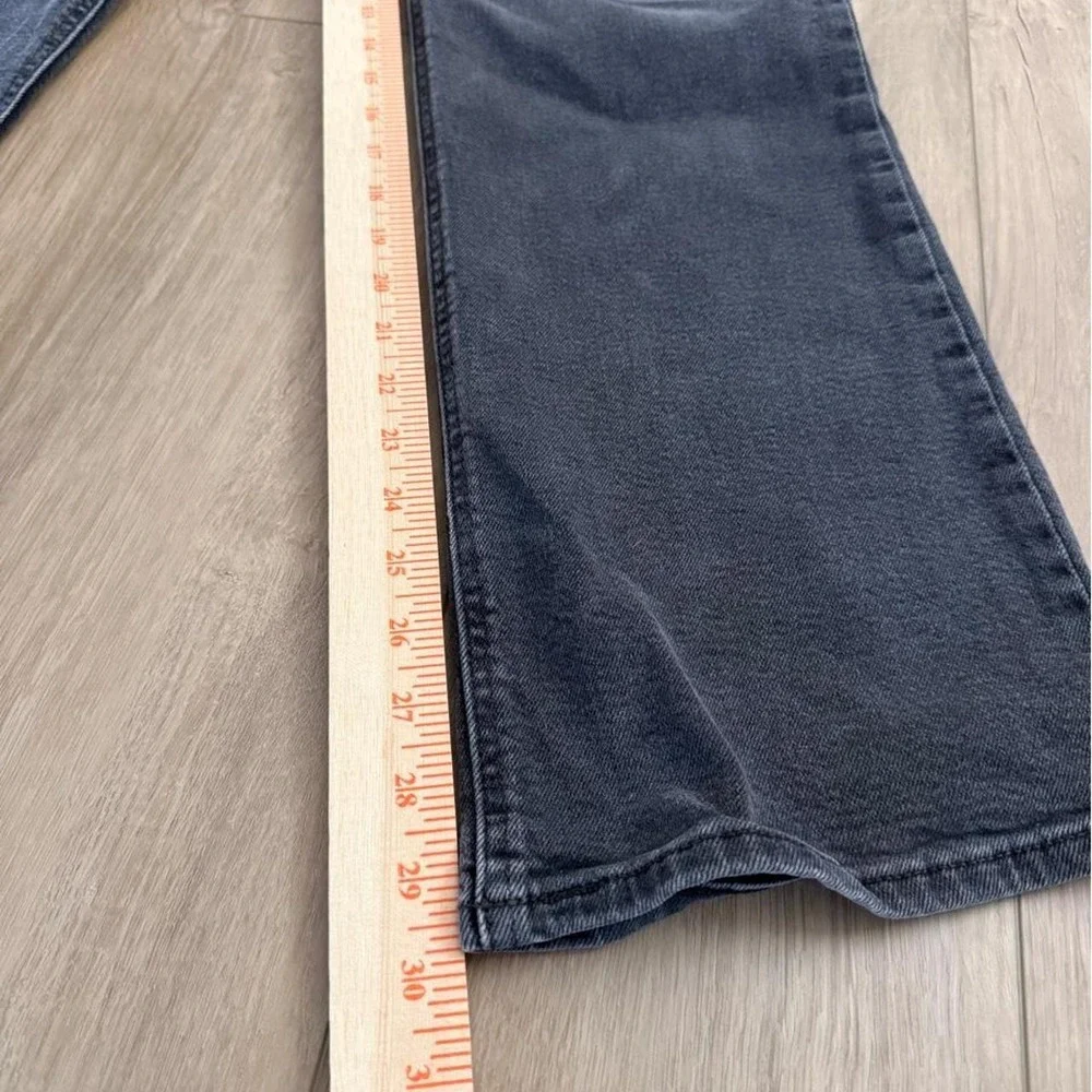 Levis Super Low Boot Dark Wash Distressed Jeans Mens 34x32 Grey Black